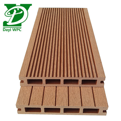 ضد خوردگی WPC Teak Deck Hollow WPC Decking مقاوم در سایش