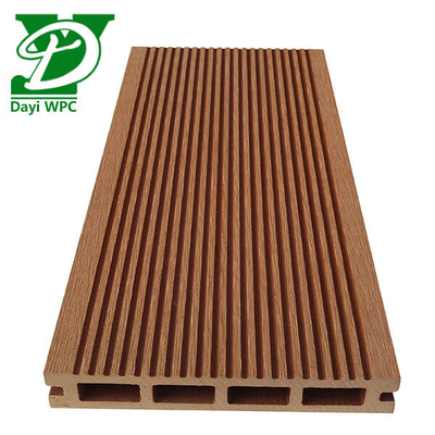 ضد خوردگی WPC Teak Deck Hollow WPC Decking مقاوم در سایش