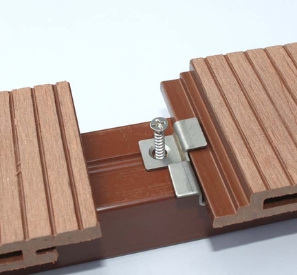 پوشش دیواری بیرونی چوبی پلاستیکی 150 * 16mm برای هتل